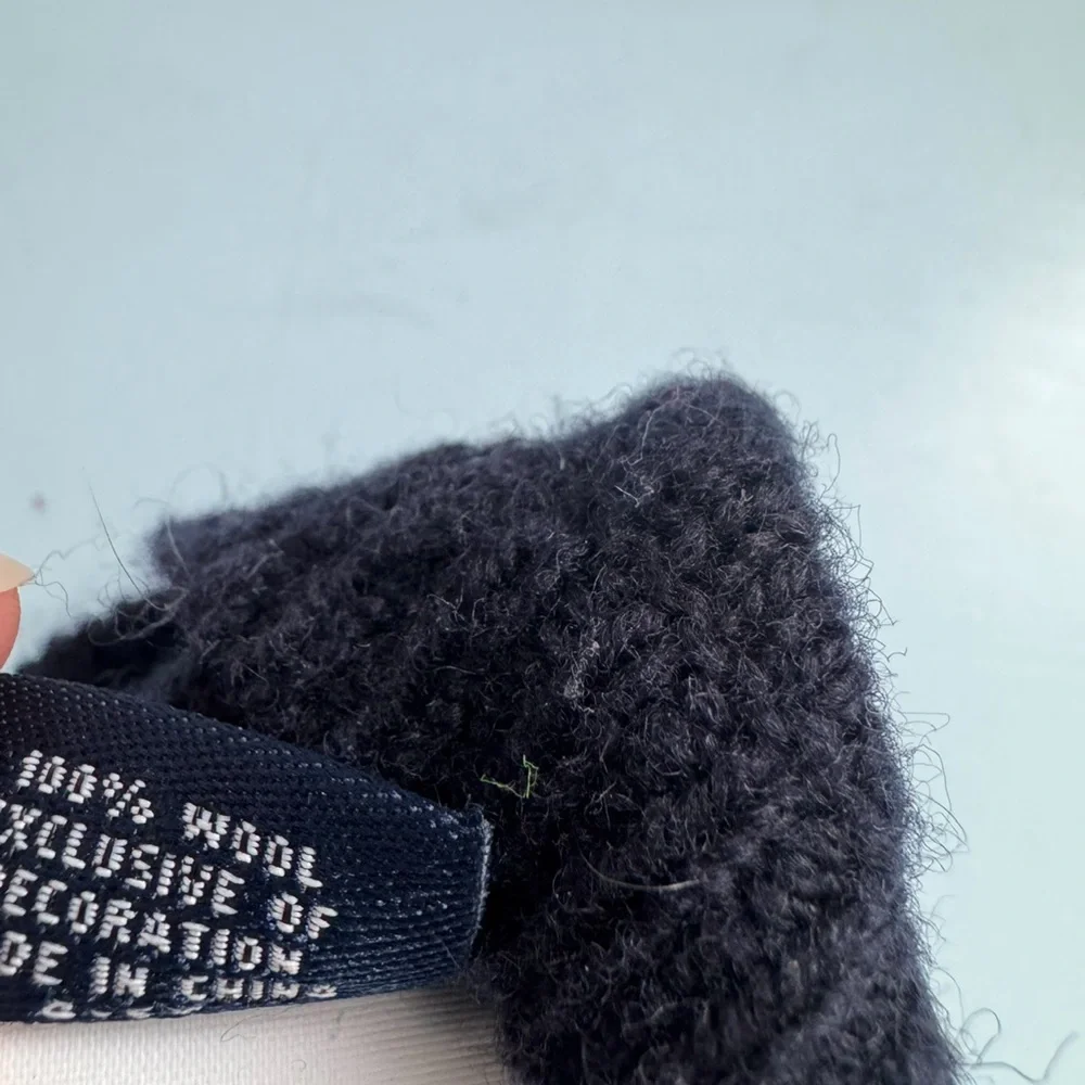 Ralph Lauren girls navy beret size 4-6X 100% wool